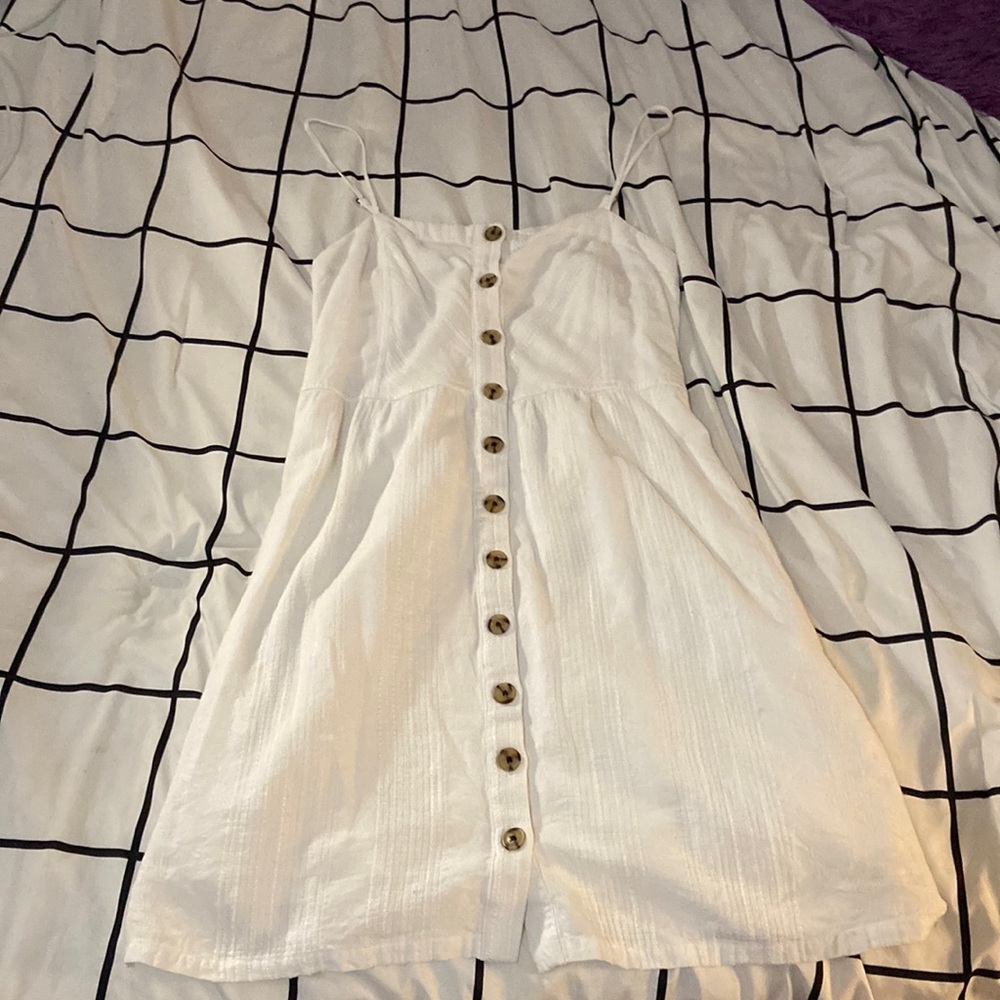 really cute white dress with buttons